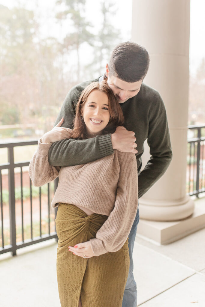 maternity photo session in alpharetta johns creek georgia with a happy couple