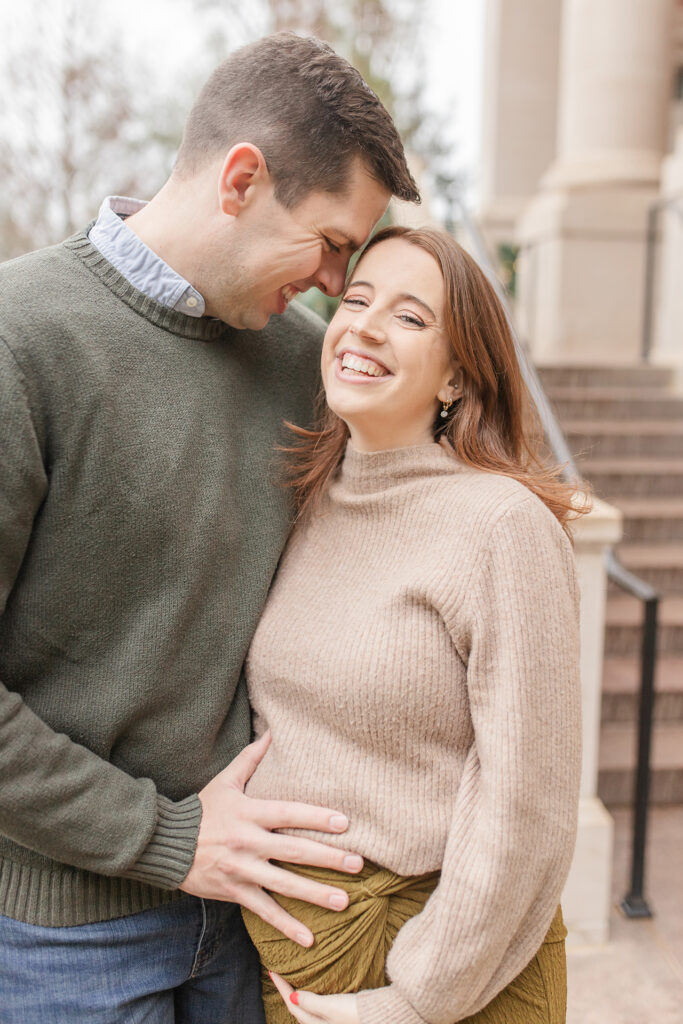 Alpharetta happy couple expecting their first baby maternity photoshoot